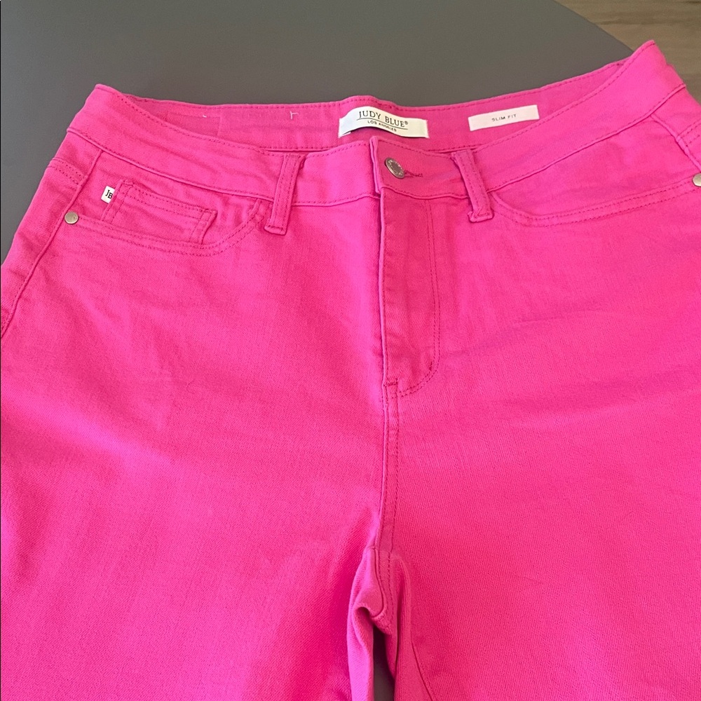 Judy Blue Hot Pink Skinny Jeans - Picture 4 of 7